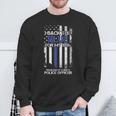 I Back The Blue For My Son Proud Dad Of A Police Officer Sweatshirt Gifts for Old Men