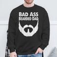 Bad Ass Bearded Dad Beard Fathers Day Sweatshirt Gifts for Old Men