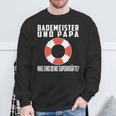 Bademeister Papa Was Sind Deine Superkräfte Schwimmbad Sweatshirt Geschenke für alte Männer