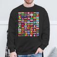 Banderas De Todos Los Países Del Mundo 287 Bandera Internacional Camisa de entrenamiento Regalos para ancianos