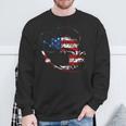 Bass Fishing Fish American Flag Patriotic Fourth Of July Sweatshirt Gifts for Old Men