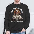 Basset Hound Dog Breed I've Got Friends In Low Places Sweatshirt Gifts for Old Men