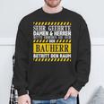 Bauherr Betritt Den Raum Richtfest Hausbau Sweatshirt Geschenke für alte Männer