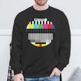 Beautiful No Signal Tv Colorful Test Pattern Classic Sweatshirt Gifts for Old Men