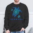 Bermuda Sea Blue Tribal Turtle Sweatshirt Gifts for Old Men
