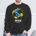 Best Brazil Soccer Ball Flag Brazilian Futbol Fan Sweatshirt Gifts for Old Men