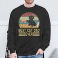 Best Cat Dad Ever Retro Vintage Paw Fist Bomb Sweatshirt Gifts for Old Men