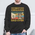 Best Chihuahua Dad Ever Retro Vintage Sunse Sweatshirt Gifts for Old Men