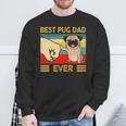 Best Pug Dad Ever Retro Vintage Fun Daddy Father's Day Sweatshirt Gifts for Old Men