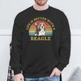 Bester Beagle Retrointage Dog Puppy Lover Sweatshirt Geschenke für alte Männer