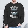 Bevor Du Mich Fragst No Cute Kitten Cat Sweatshirt Geschenke für alte Männer