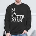 Biba Butzemann Schwarzes Sweatshirt, Graffiti-Schrift Design Geschenke für alte Männer