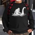 Bigfoot Riding On Nessie Lochness Monster Nessie Yeti Hunter Sweatshirt Gifts for Old Men