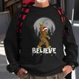 Bigfoot Rock Roll Sasquatch Christmas Pajama Believe Sweatshirt Gifts for Old Men