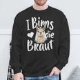 I Bims Die Die Braut Hochzeit Motiv Lama Alpaka Jga Party Sweatshirt Geschenke für alte Männer