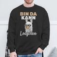 Bin Da Kann Losgehen Lama Alpaca Sweatshirt Geschenke für alte Männer