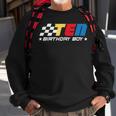 Birthday Boy 10 Ten Race Car 10Th Racing Pit Crew Driver Sweatshirt Gifts for Old Men
