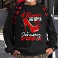 Birthday January A Queen Was Born In January Sweatshirt Gifts for Old Men