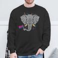 Bisexual Flag Elephant Lgbt Bi Pride Stuff Animal Sweatshirt Gifts for Old Men