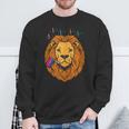 Bisexual Flag Lion Lgbt Pride Month Bi Pride Stuff Animal Sweatshirt Gifts for Old Men