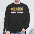 Black Every Month Kente Pattern African Ghana Style Sweatshirt Gifts for Old Men