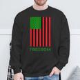 Black Freedom Unia Flag Pan African American Flag Junenth Sweatshirt Gifts for Old Men