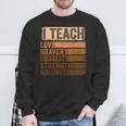 Black History Month Apparel I Teach Black History Teacher Sweatshirt Gifts for Old Men