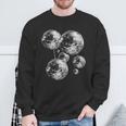 Black And White Disco Ball Pattern 70S 80S Retro Vintage Sweatshirt Gifts for Old Men