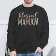 Blessed Mamaw Cute Leopard Print Sweatshirt Gifts for Old Men