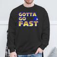 Blue Hedgehog Video Game Cosplay Gotta Go Fast Sweatshirt Gifts for Old Men