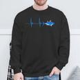 Bluefin Tuna Heartbeat Ekg Pulseline Fish Deep Sea Fishing Sweatshirt Gifts for Old Men
