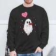 Be My Boo Valentine Ghost With Balloon Happy V Day Couple Sweatshirt Gifts for Old Men