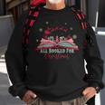 All Booked For Christmas Reindeer Sleigh Santa Bookworm Xmas Sweatshirt Gifts for Old Men