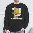 Böser Alter Mann Papa Opa Totenkopf Skullintage Spruch Sweatshirt Geschenke für alte Männer