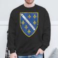 Bosnia Crest Grunge Flag Bosnia Sweatshirt Geschenke für alte Männer