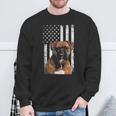 Boxer Dog American Flag Boxer Dad With Us Flag Sweatshirt Gifts for Old Men