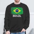 Brazilian Flag Vintage Made In Brazil Sweatshirt Gifts for Old Men