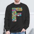 Buchstabe F Monsters Alphabet Name Initiale Niedlich Monogrammiert Sweatshirt Geschenke für alte Männer