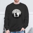 Bull Terrier Moon Bull Terrier Dog Holder Sweatshirt Geschenke für alte Männer