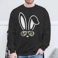 Bunny Ears Retro Sunglasses Easter Camo Camouflage Sweatshirt Gifts for Old Men