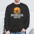 Burger Meister Bürgermeister Bbq Grill Chef Sweatshirt Geschenke für alte Männer