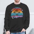 California Sober Sunshine Recovery Legal Implications Retro Sweatshirt Gifts for Old Men