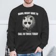 Might Have To Call In Thicc Today Opossum Meme Vintage Sweatshirt Gifts for Old Men