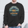 Camping And The Adventure Begins Motorhome Campervan Sweatshirt Gifts for Old Men