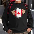 Canada National Flag With Ripped Sweatshirt Gifts for Old Men