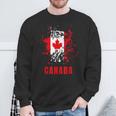 Canadá Retrointage Acuarelas Deporte Canadiense Bandera Camisa de entrenamiento Regalos para ancianos