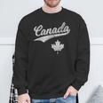 Canada Varsity Sports Script Cursive Retro Vintage Jersey Sweatshirt Gifts for Old Men