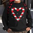 Candy Cane Hearts Christmas Xmas Holidays Santa Sweatshirt Gifts for Old Men