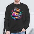 Capybara Capybara Rodent & Video Games Lover Sweatshirt Gifts for Old Men
