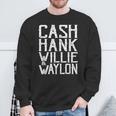 Cash Hank Willie And Waylon Country Music Sweatshirt Gifts for Old Men